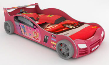 Детская кровать-машина Грифон Стайл R800E Mini pinky